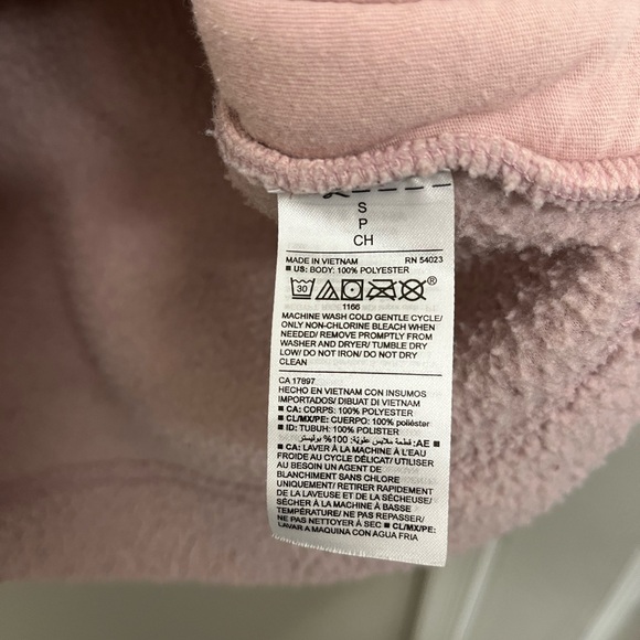 Old Navy Light Pink Quarter zip Sweatshirt Size Small - Picture 3 of 5